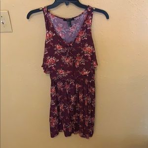 Maroon floral dress